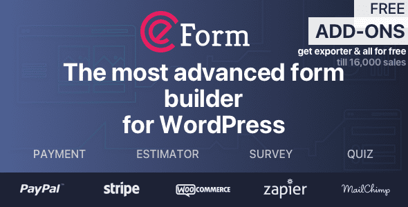 دانلود افزونه eForm 4.19.1 فارسی - فرمساز پیشرفته وردپرس